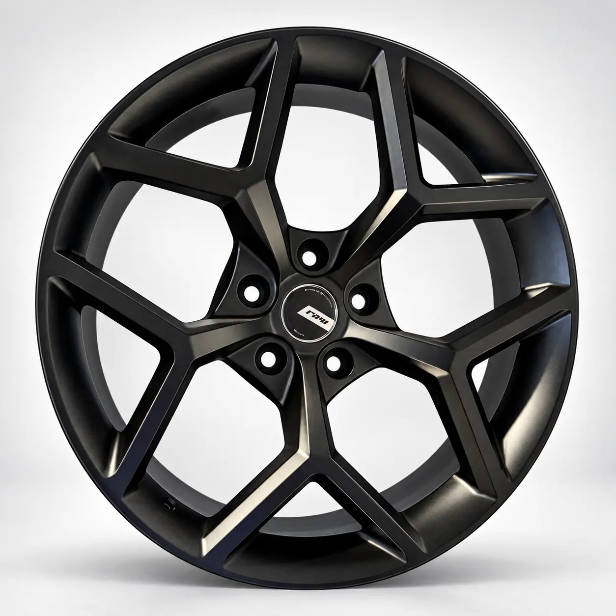 Roda esportiva preta fosca aro 22 para pneus run-flat